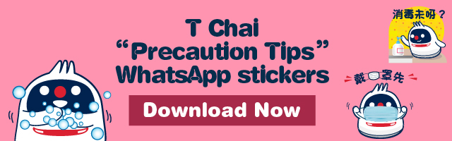 T Chai "Precaution Tips" WhatsApp stickers